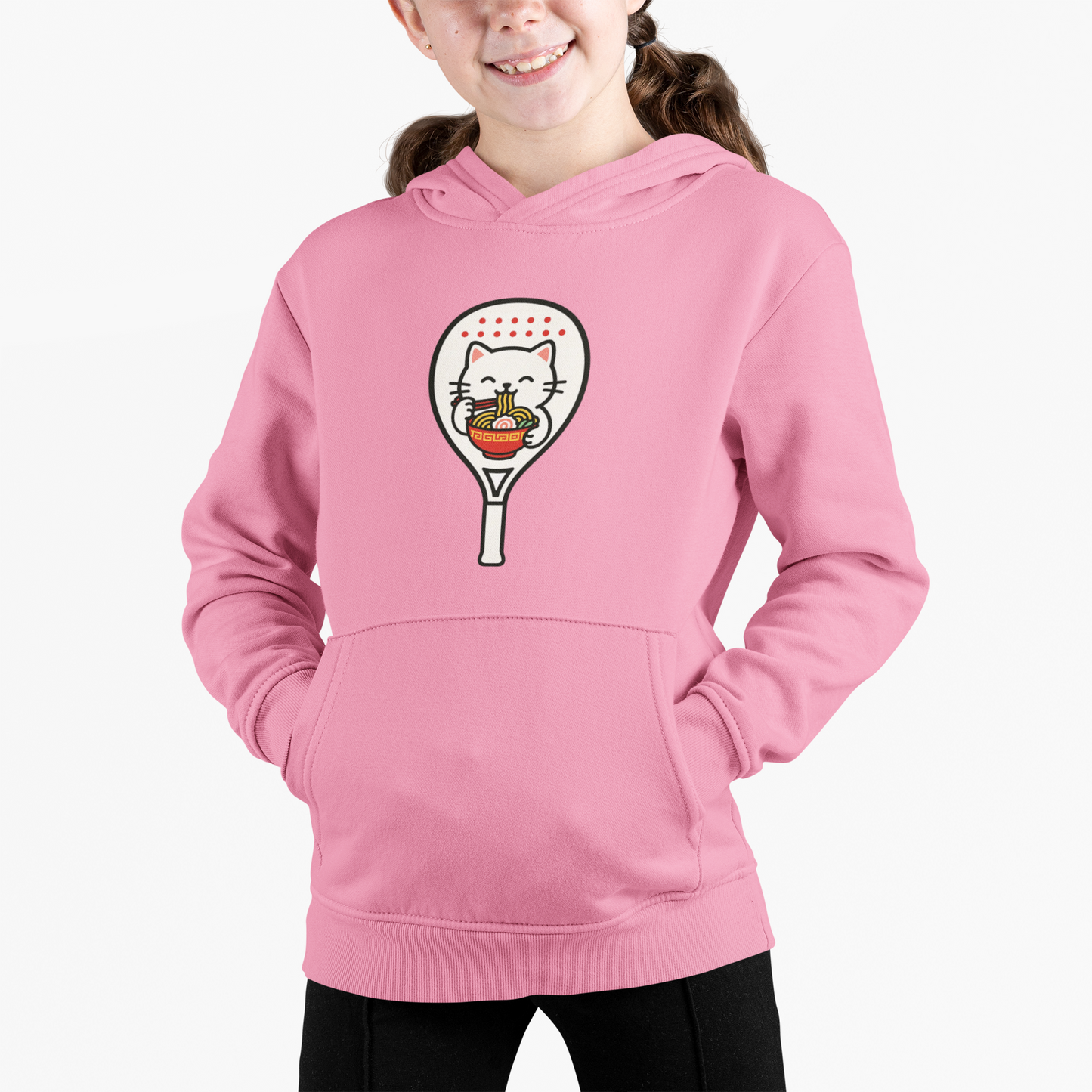 Cat Ramen Padel Hoodie Kids